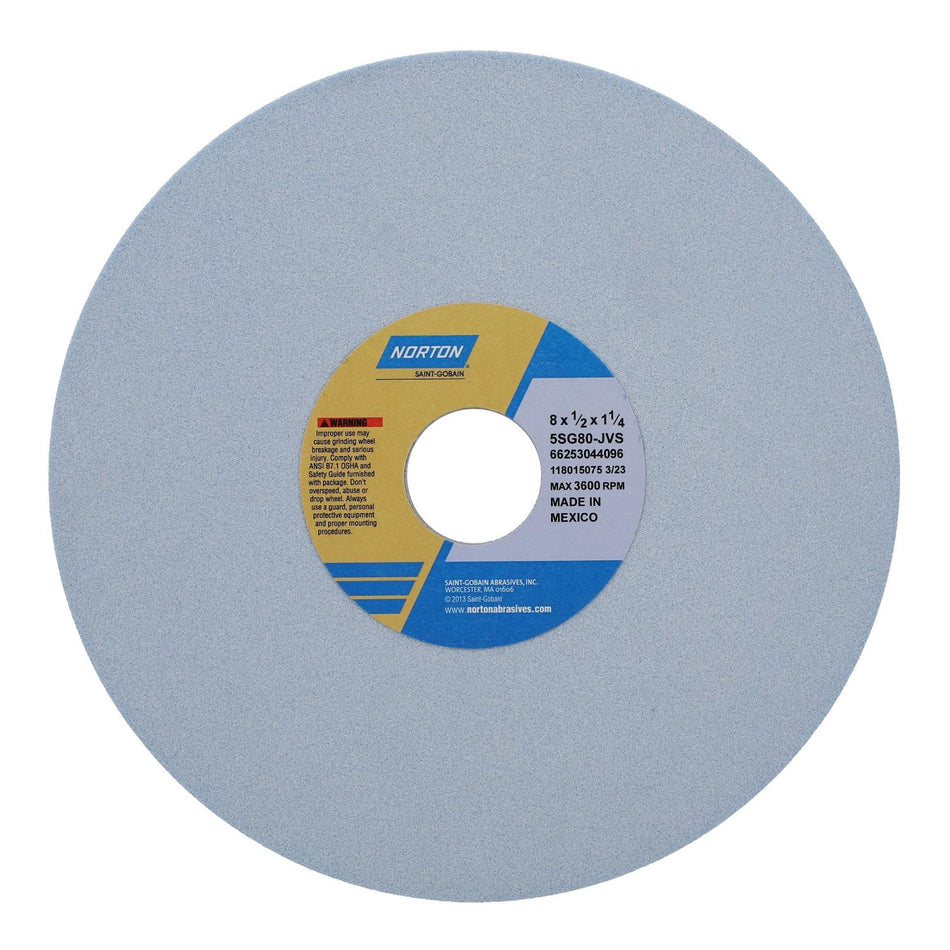 Norton 8 x 1/2 x 1-1/4 in SG Type 01 Toolroom Wheel 5SG 80 J VS