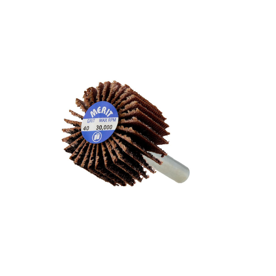 Norton 1 x 5/8 in High Performance Spindle Flap Wheel P40 Grit ARY03 Aluminum Oxide, 10-Pack