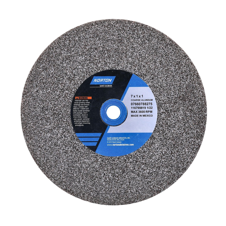 Norton 7 x 1 x 1 in Gemini Bench Straight Wheel 01 57A 36 P VBE