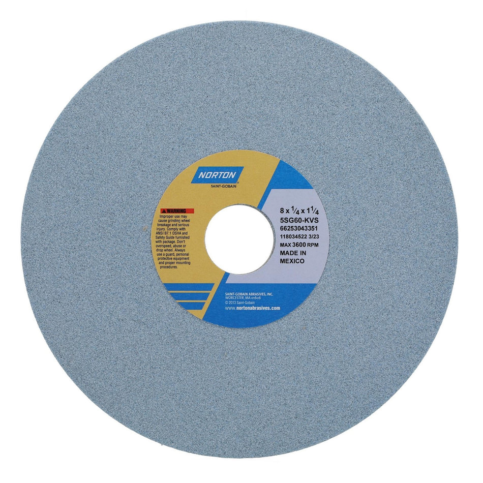 Norton 8 x 1/4 x 1-1/4 in SG Type 01 Toolroom Wheel 5SG 60 K VS