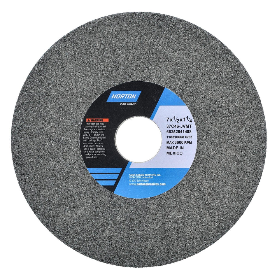 Norton 7 x 1/2 x 1-1/4 in Type 01 Toolroom Wheel 37C 46 K VMT