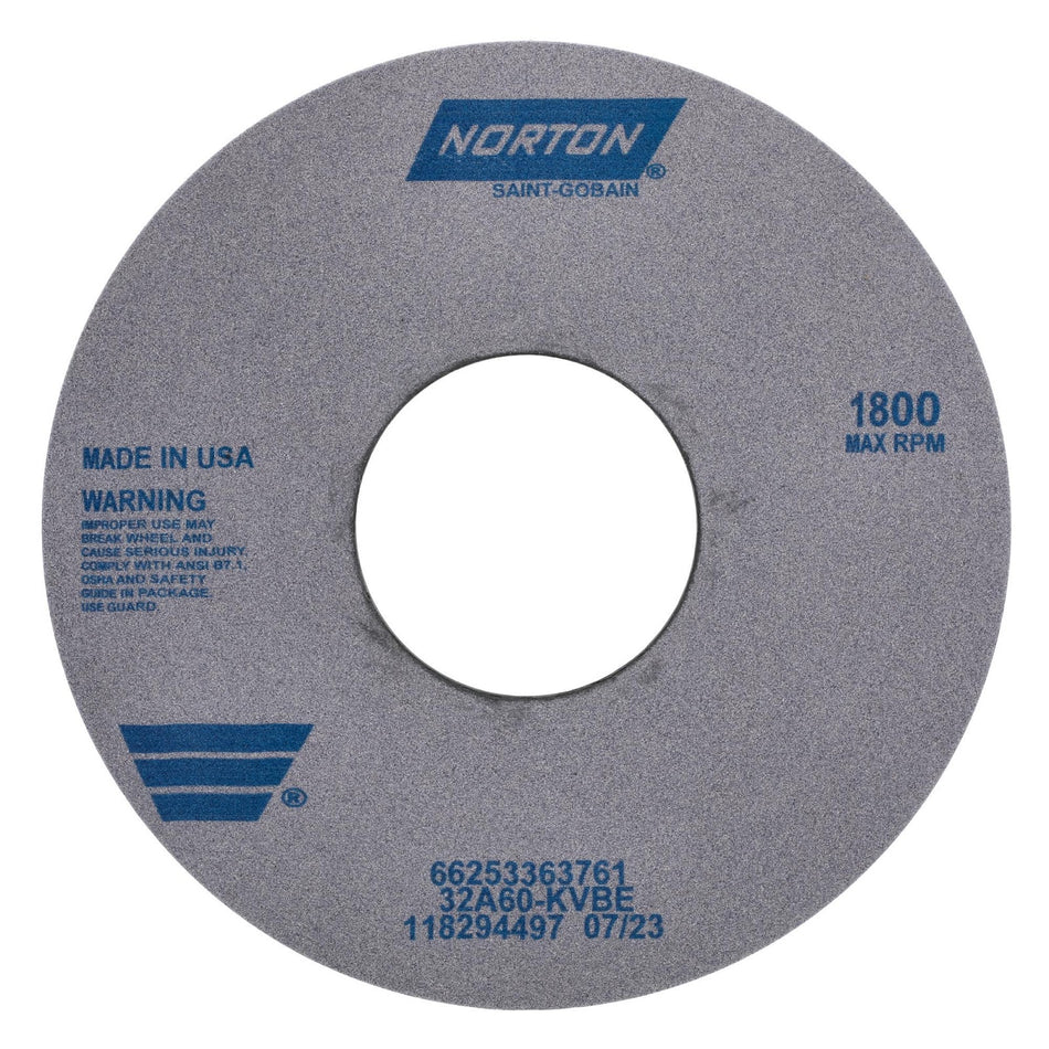 Norton 14 x 1/2 x 5 in Type 01 Toolroom Wheel 32A 60 K VBE