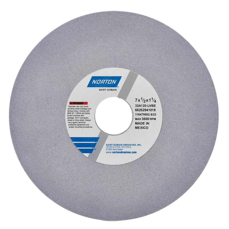 Norton 7 x 1/2 x 1-1/4 in Type 01 Toolroom Wheel 32A 120 L VBE