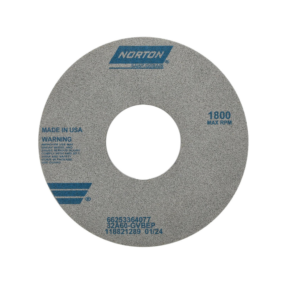 Norton 14 x 1 x 5 in Type 01 Toolroom Wheel 32A 60 G VBEP