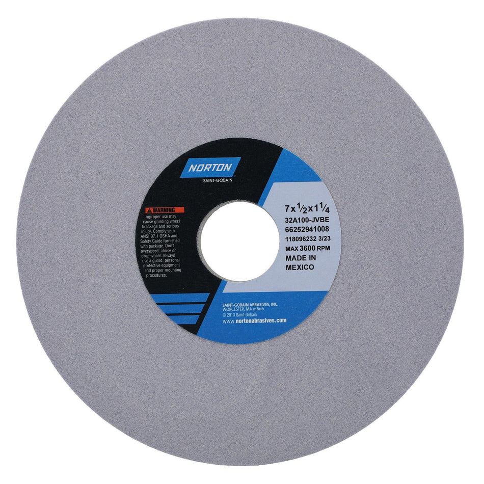 Norton 7 x 1/2 x 1-1/4 in Type 01 Toolroom Wheel 32A 100 J VBE