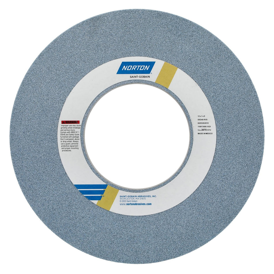 Norton 12 x 1 x 5 in SG Type 01 Toolroom Wheel 5SG 46 K VS