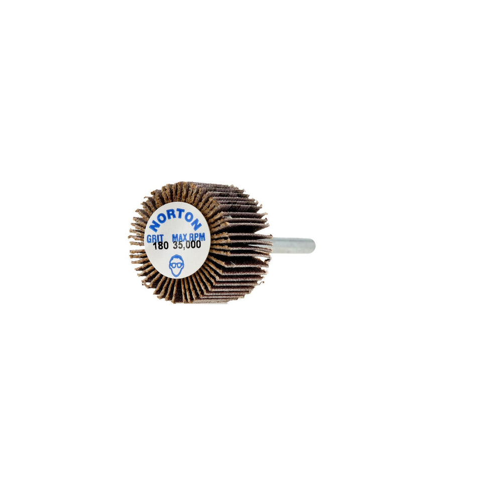 Norton 3/4 x 1/2 in Merit Spindle Flap Wheel P180 Grit R369 Aluminum Oxide, 10-Pack