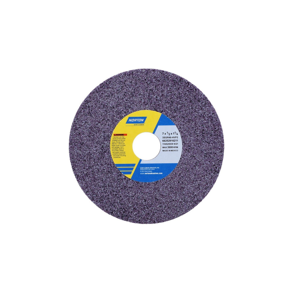 Norton 7 x 1/2 x 1-1/4 in SG Type 01 Toolroom Wheel 3SGR 46 H VP2