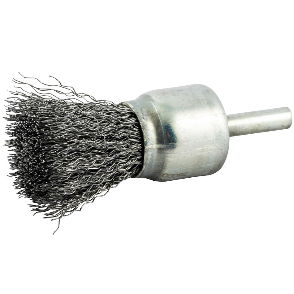 Norton 1 x 0.014 x 1/4 in BlueFire Shank Mounted End Brush, 10-Pack