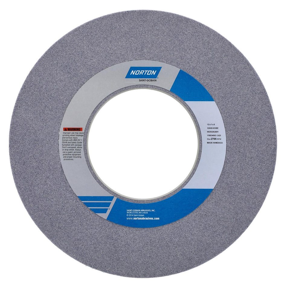 Norton 12 x 1 x 5 in Type 01 Toolroom Wheel 32A 60 K VBE