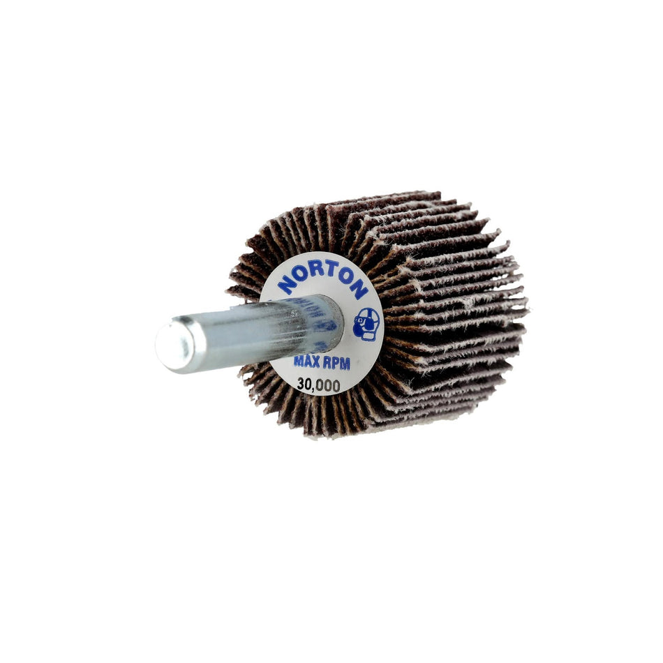 Norton 1 x 1 in Spindle Flap Wheel P60 Grit ARX01 Aluminum Oxide, 10-Pack