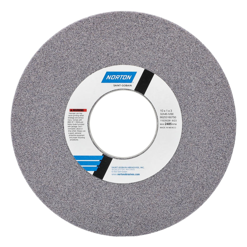 Norton 10 x 1 x 3 in Type 01 Toolroom Wheel 32A 46 I VBE