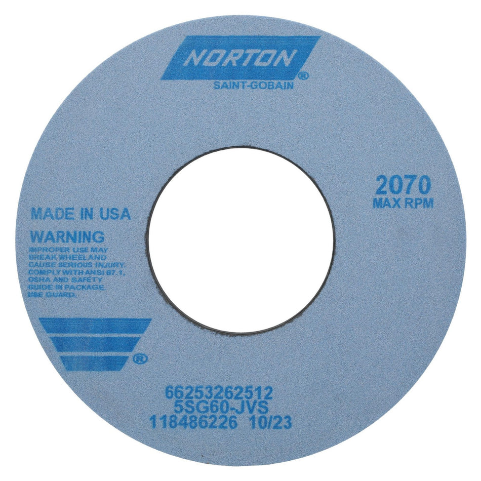 Norton 12 x 1 x 5 in SG Type 01 Toolroom Wheel 5SG 60 J VS