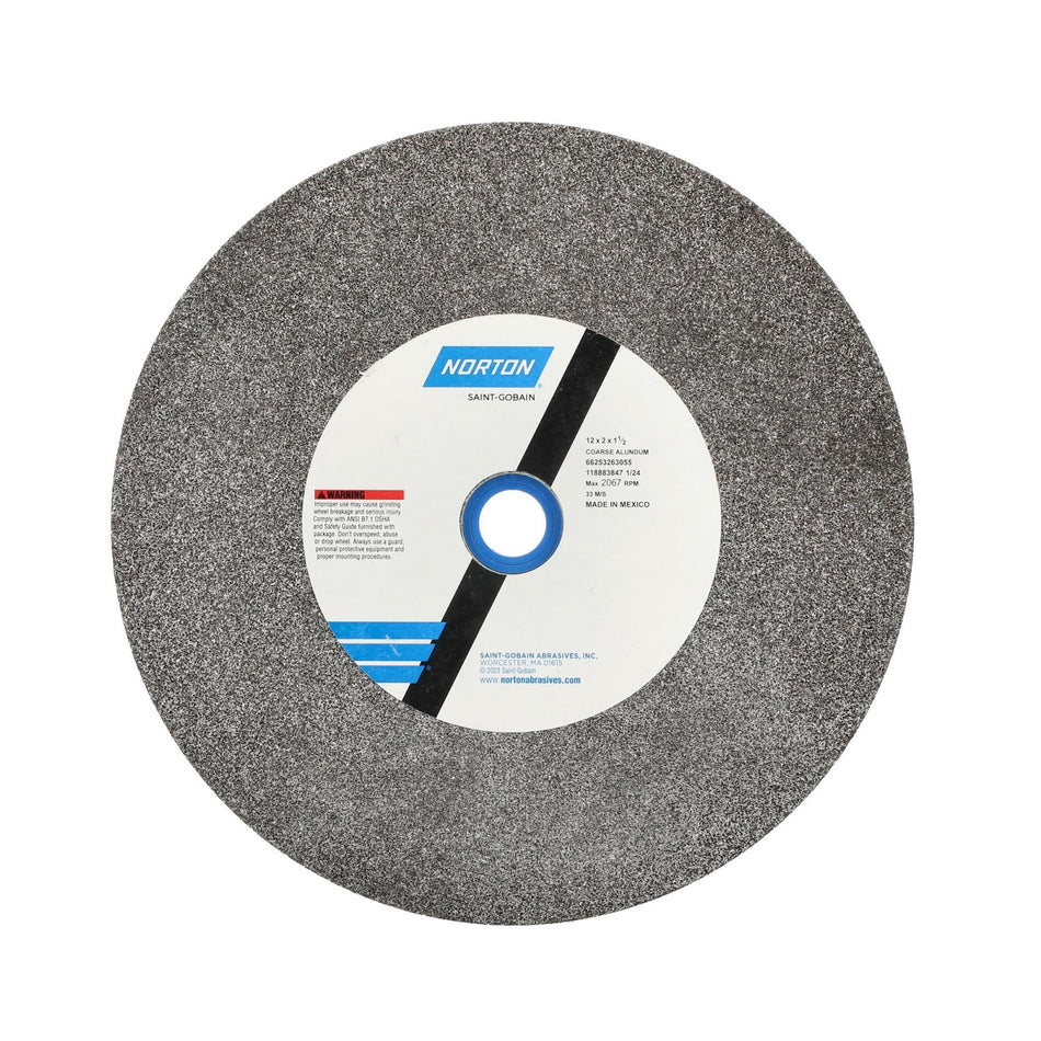Norton 12 x 2 x 1-1/2 in Gemini Bench Straight Wheel 01 57A 36 P VBE