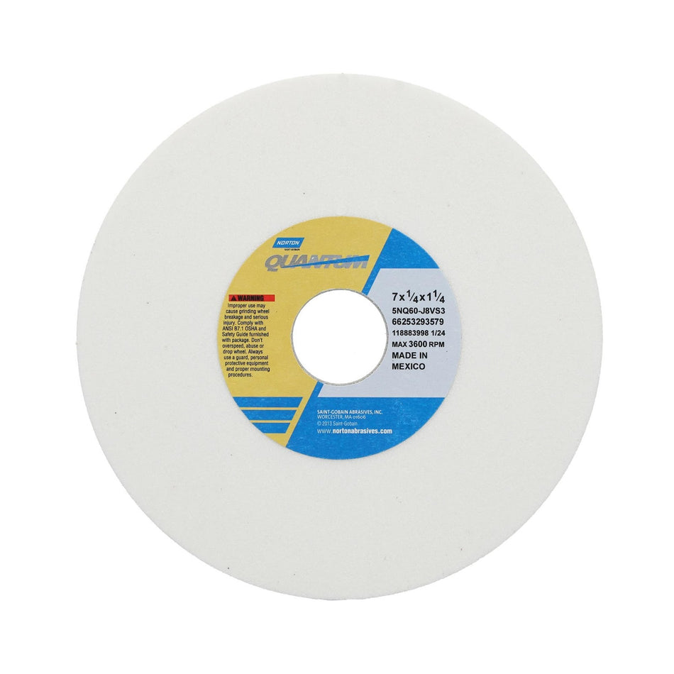 Norton 7 x 1/4 x 1-1/4 in Quantum Type 01 Toolroom Wheel 5NQ 60 J V35