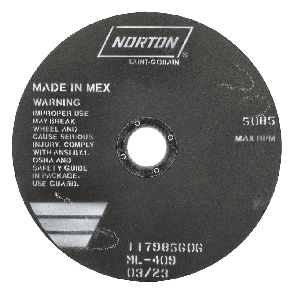 Norton 229 mm x 1.6 x 32 mm MetLab Type 41 Non-Reinforced Cut-Off Wheel AO 90 Grit H B82, 10-Pack