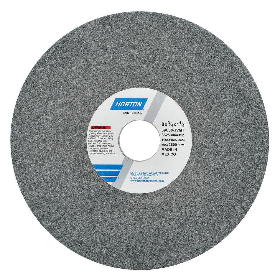 Norton 8 x 3/4 x 1-1/4 in Type 01 Toolroom Wheel 39C 60 K VMT