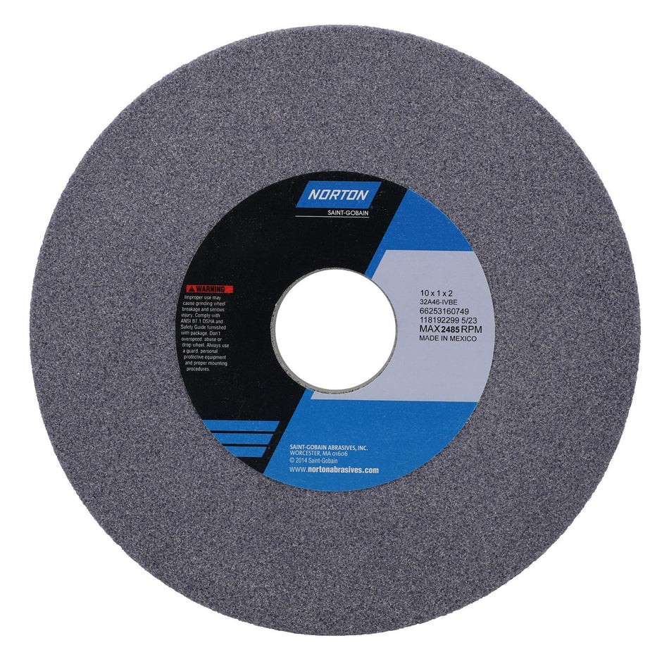 Norton 10 x 1 x 2 in Type 01 Toolroom Wheel 32A 46 I VBE