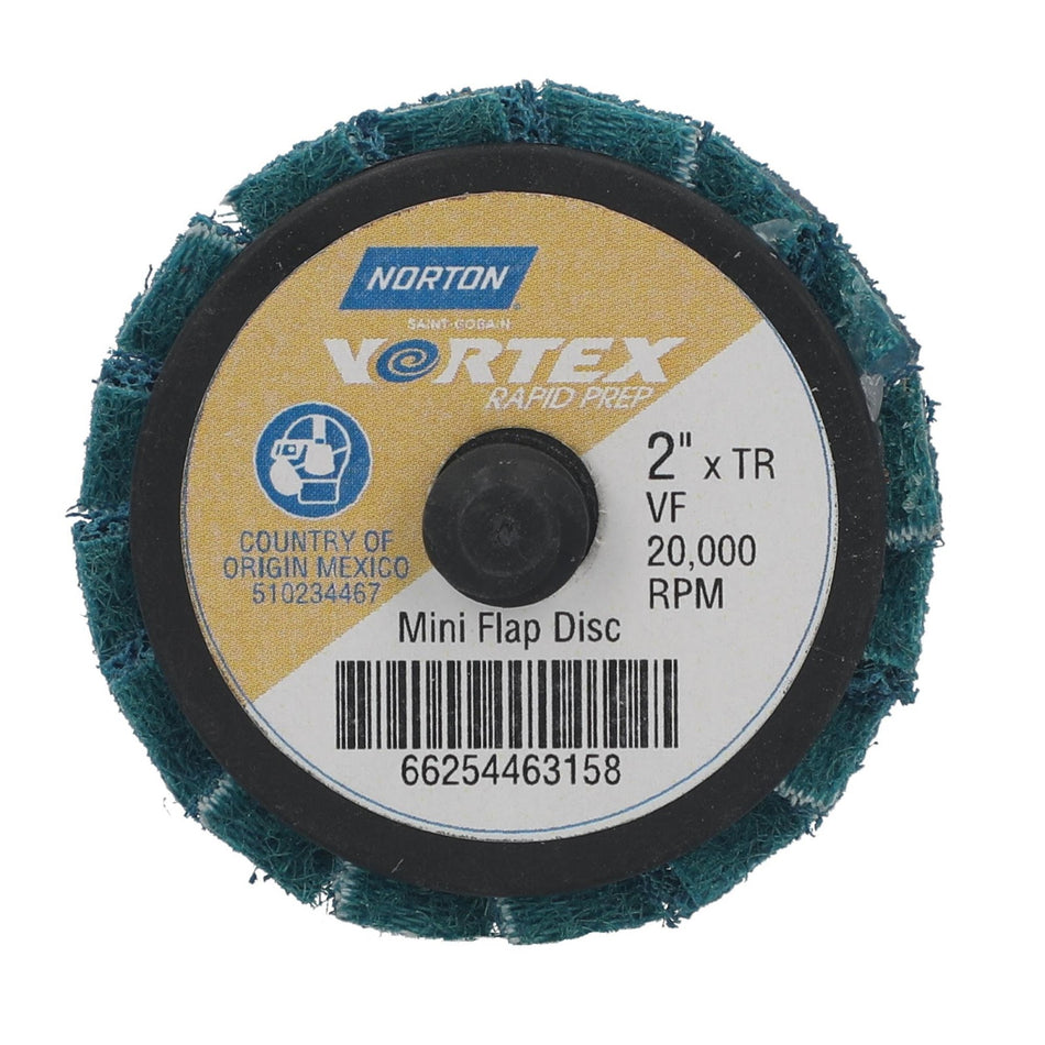 Norton 2 in Fiberglass Non-Woven Flat Flap Disc TR (Type III) Aluminum Oxide, 10-Pack