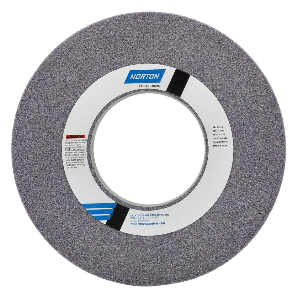 Norton 12 x 1-1/2 x 5 in Type 01 Toolroom Wheel 32A 46 J VBE