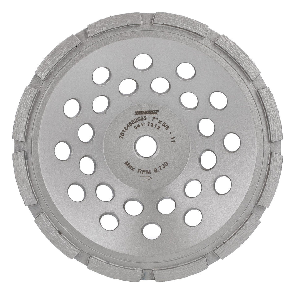 Norton 7.000 x 5/8-11 In. Norton Clipper Classic Single Row Diamond Cup Wheel