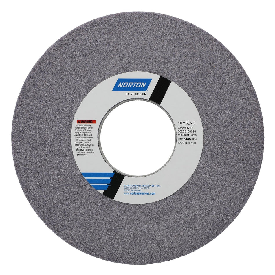 Norton 10 x 3/4 x 3 in Type 01 Toolroom Wheel 32A 46 I VBE