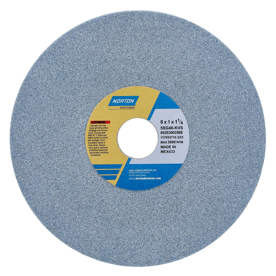 Norton 8 x 1 x 1-1/4 in SG Type 01 Toolroom Wheel 5SG 46 K VS