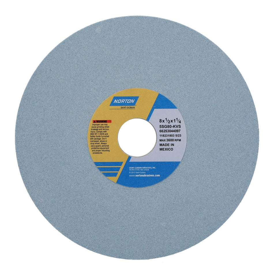 Norton 8 x 1/2 x 1-1/4 in SG Type 01 Toolroom Wheel 5SG 80 K VS