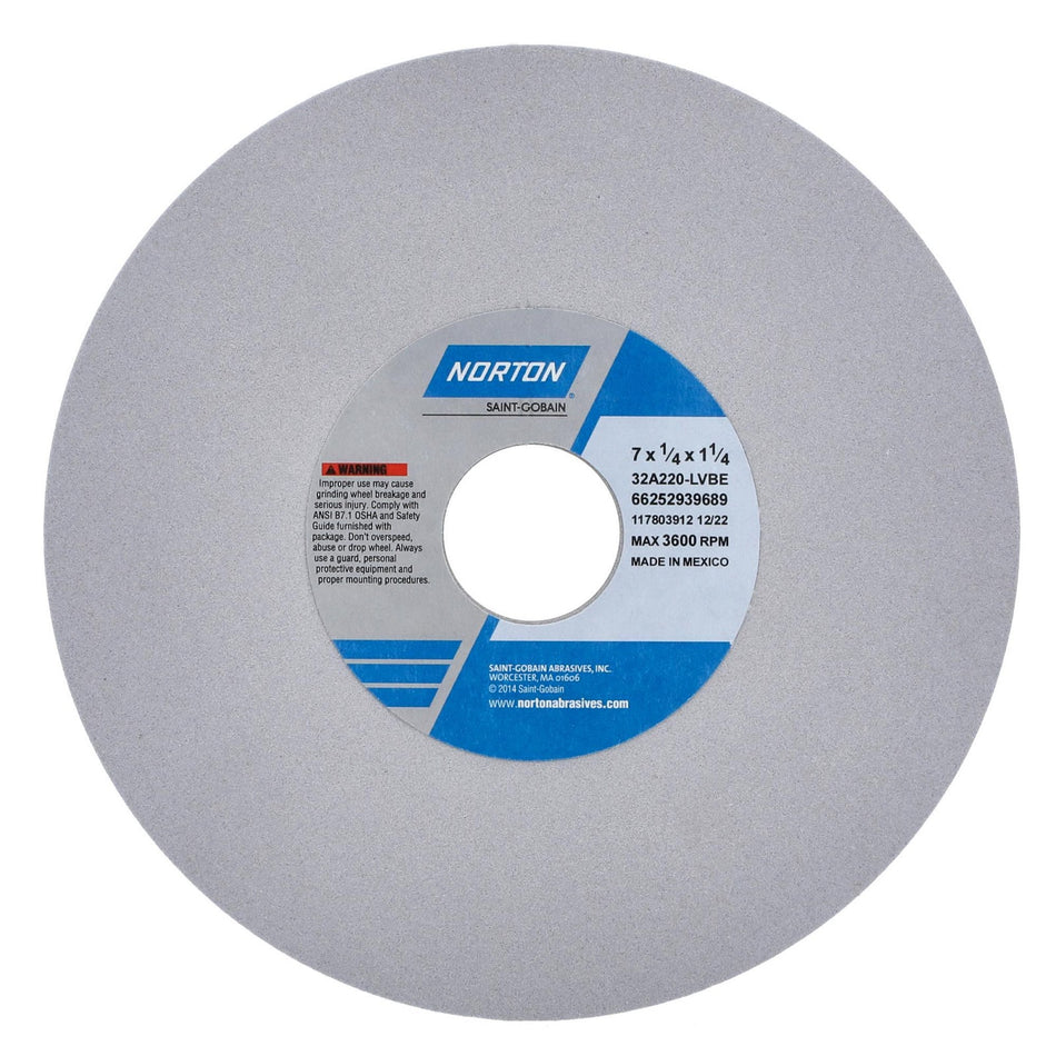 Norton 7 x 1/4 x 1-1/4 in Type 01 Toolroom Wheel 32A 220 L VBE