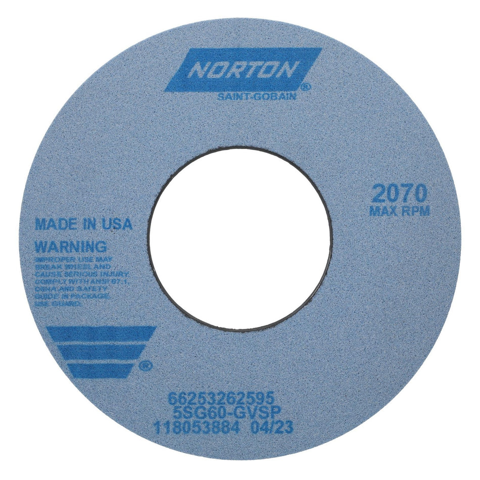 Norton 12 x 1 x 5 in SG Type 01 Toolroom Wheel 5SG 60 G VSP