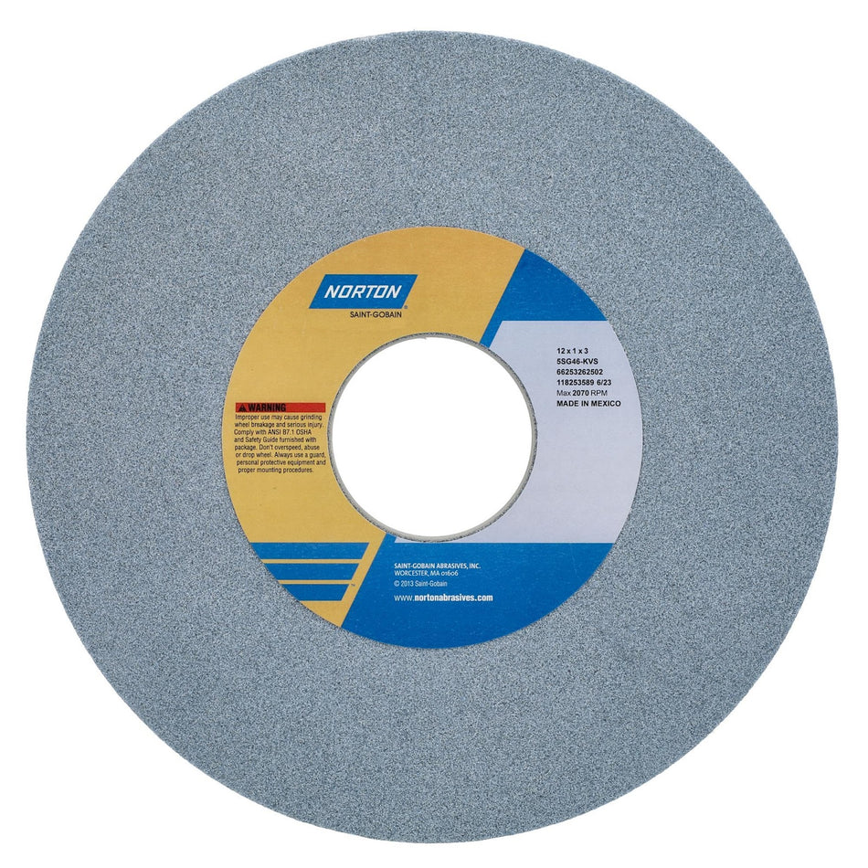 Norton 12 x 1 x 3 in SG Type 01 Toolroom Wheel 5SG 46 K VS