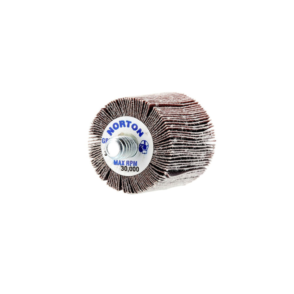 Norton 1 x 1 in High Performance Spindle Flap Wheel P320 Grit R369 Aluminum Oxide, 10-Pack