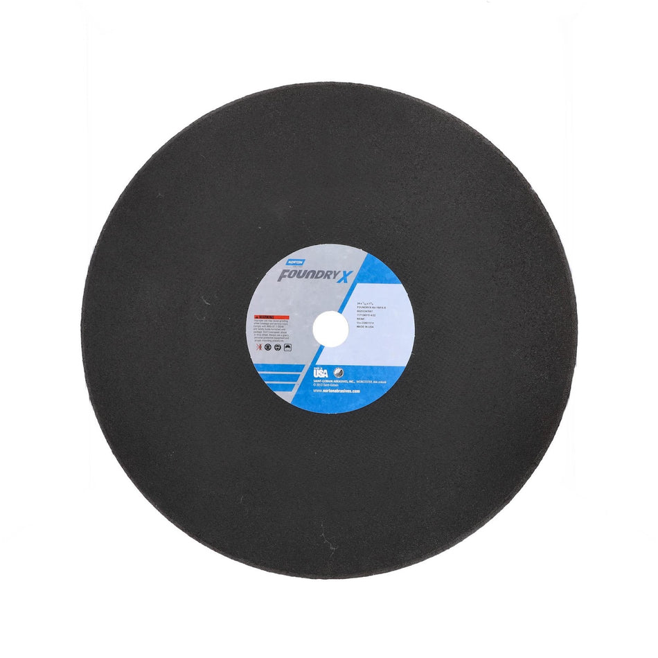 Norton 24 x 7/32 x 1-3/4 in Foundry X BlueFire Type 01 Reinforced Cut-Off Wheel ZA 20 Grit Y B97B, 10-Pack