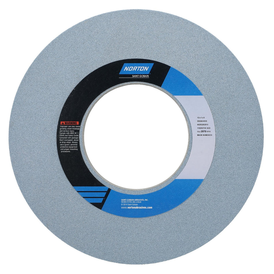 Norton 12 x 1 x 5 in SG Type 01 Toolroom Wheel 5SG 60 K VS