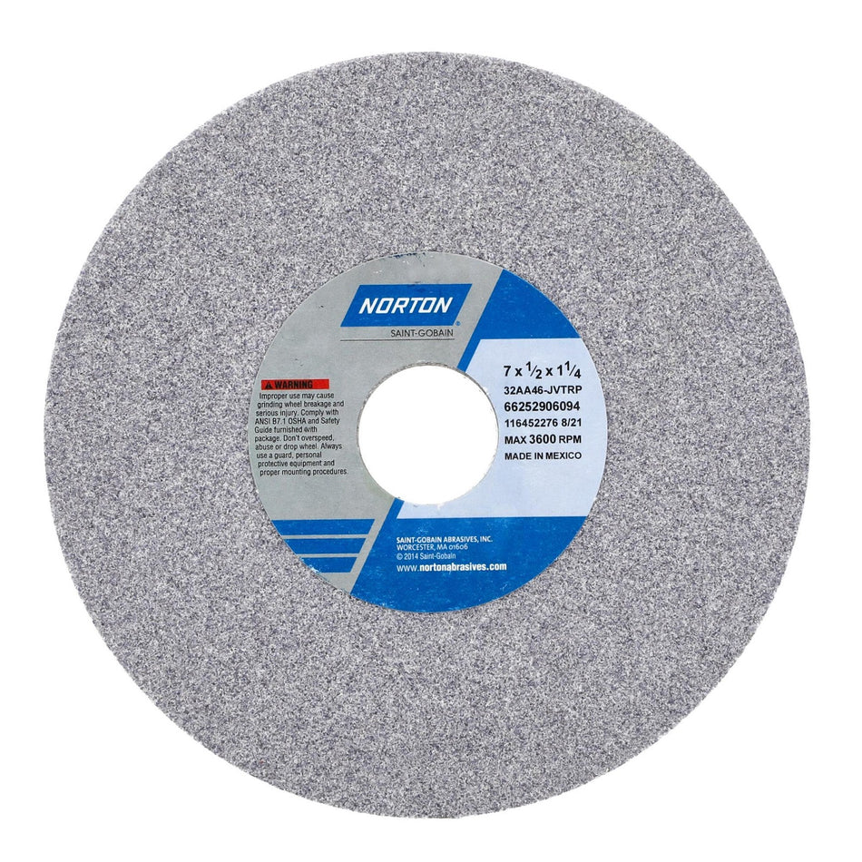 Norton 7 x 1/2 x 1-1/4 in Type 01 Toolroom Wheel 32AA 46 J VTRP