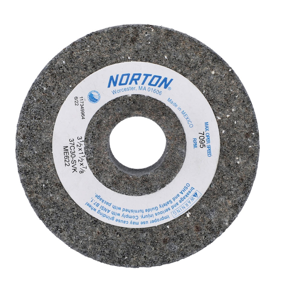 Norton 3-1/2 x 1-1/2 x 7/8 in Type 01 Toolroom Wheel 37C 30 S VK