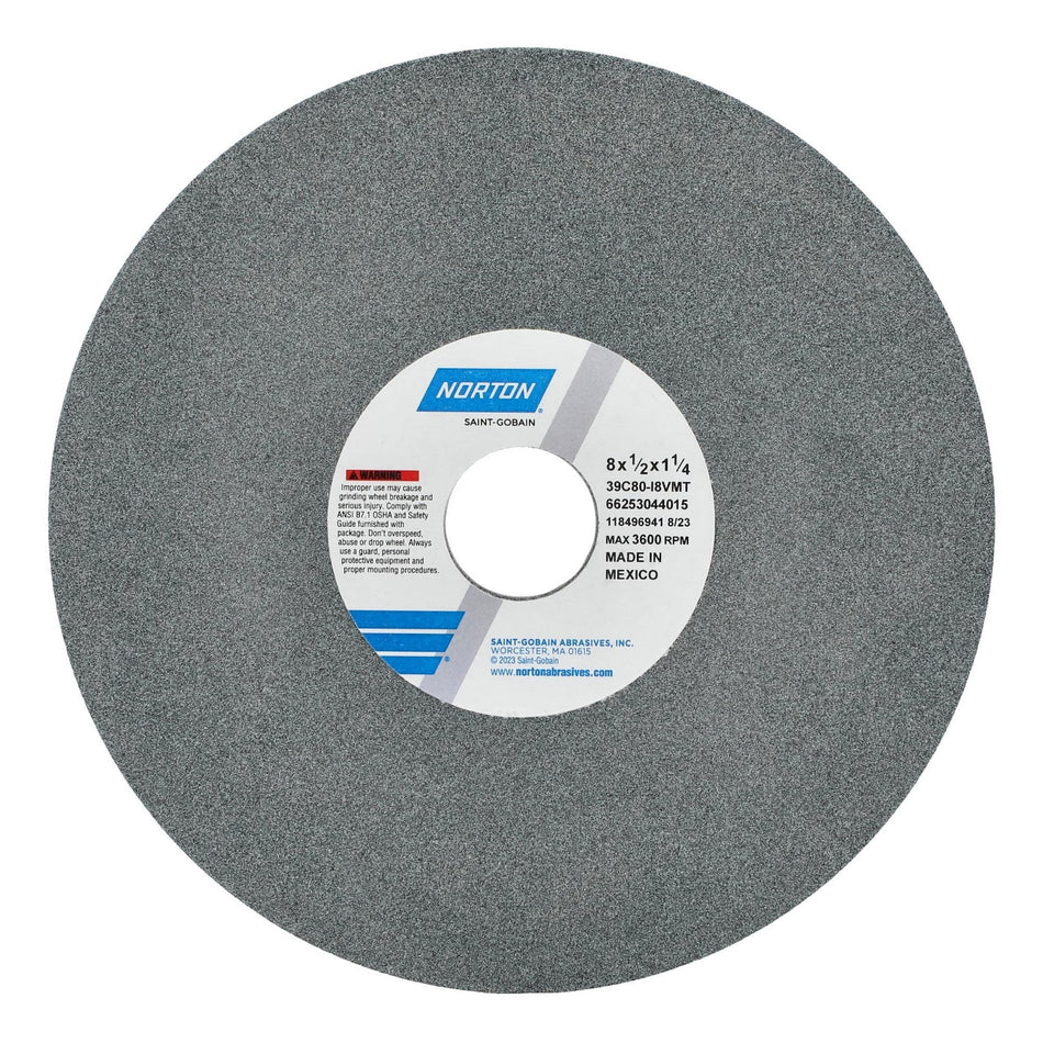 Norton 8 x 1/2 x 1-1/4 in Type 01 Toolroom Wheel 39C 80 J VMT