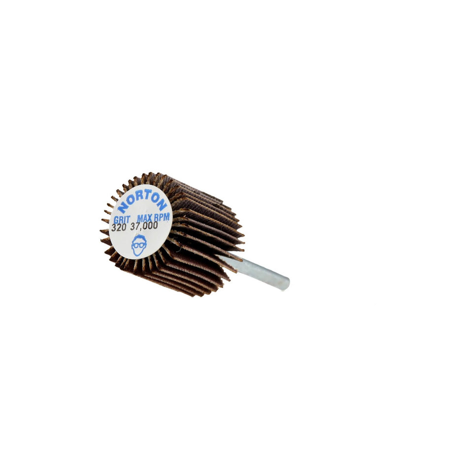 Norton 5/8 x 3/4 in High Performance Spindle Flap Wheel P320 Grit R369 Aluminum Oxide, 10-Pack