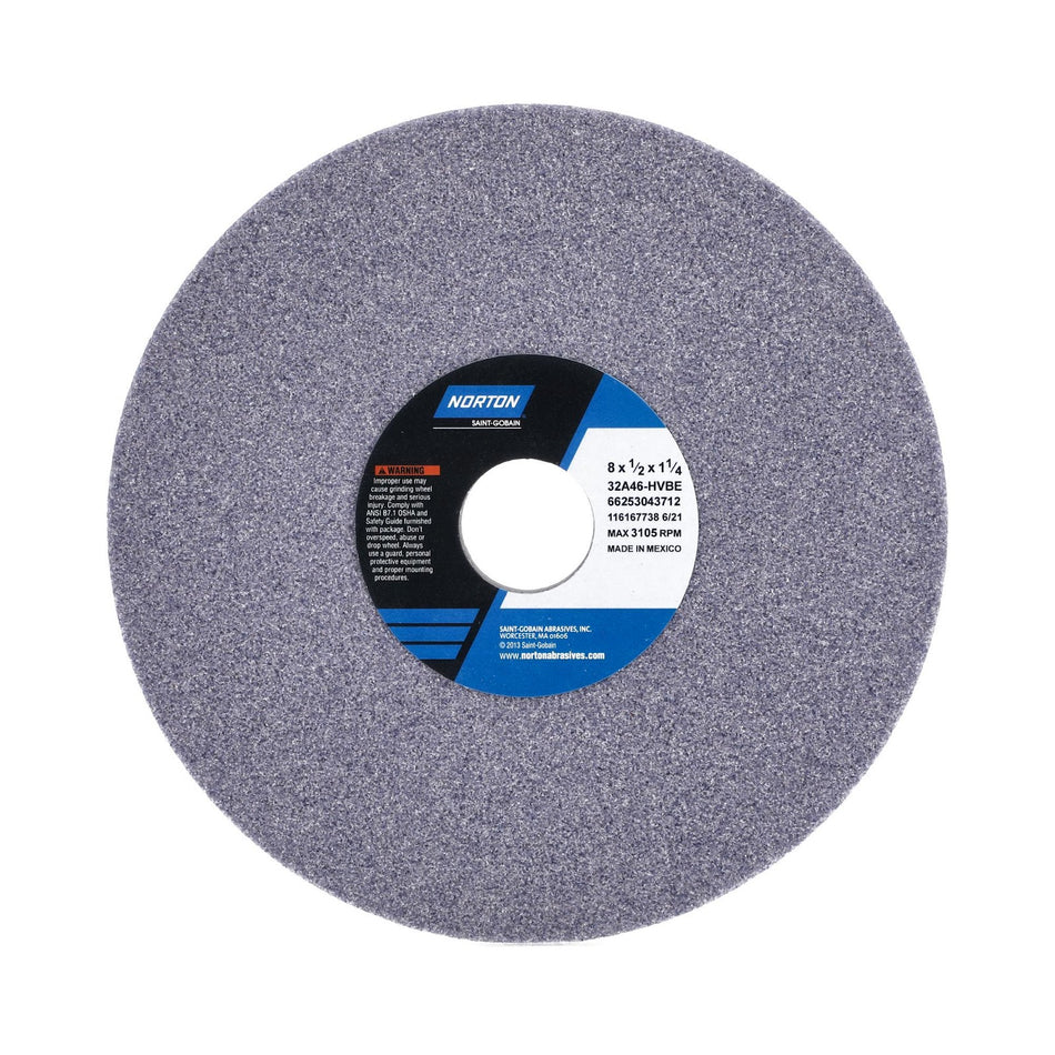Norton 8 x 1/2 x 1-1/4 in Type 01 Toolroom Wheel 32A 46 H VBE