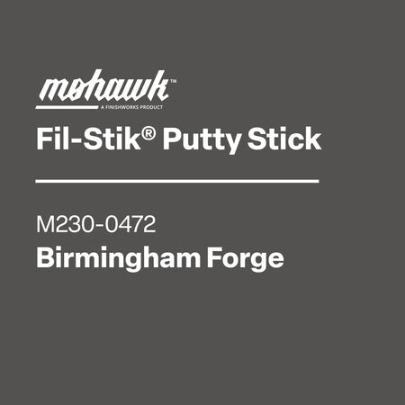 Mohawk Fil-Stik Putty Stick label on a gray background