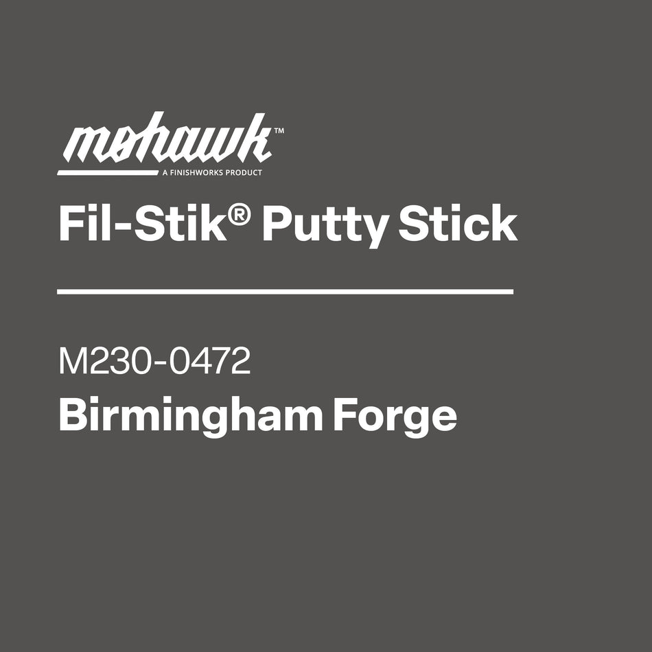 Mohawk Fil-Stik Putty Stick label on a gray background