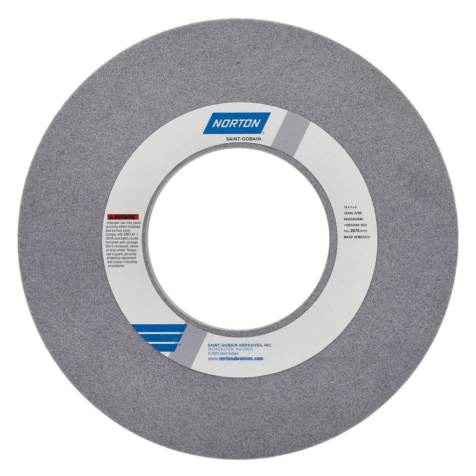 Norton 12 x 1 x 5 in Type 01 Toolroom Wheel 32A 60 J VBE