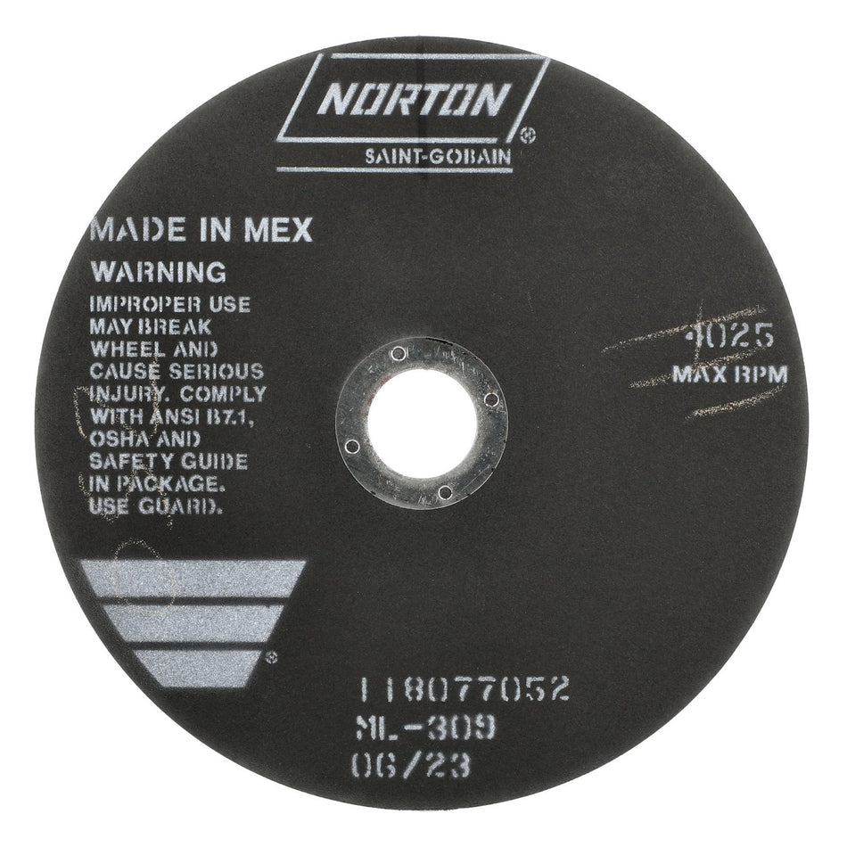 Norton 229 mm x 1.6 x 32 mm MetLab Type 41 Non-Reinforced Cut-Off Wheel AO 90 Grit N B24, 10-Pack