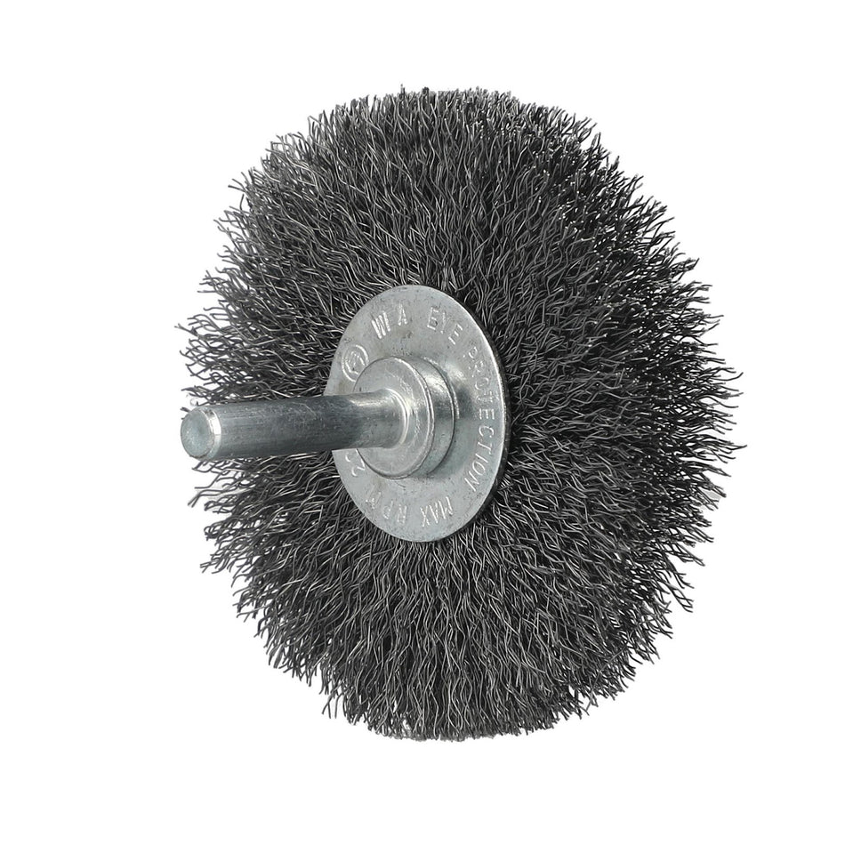 Norton 3 x 0.008 x 1/4 in Shank Mounted Wheel Brush, 6-Pack