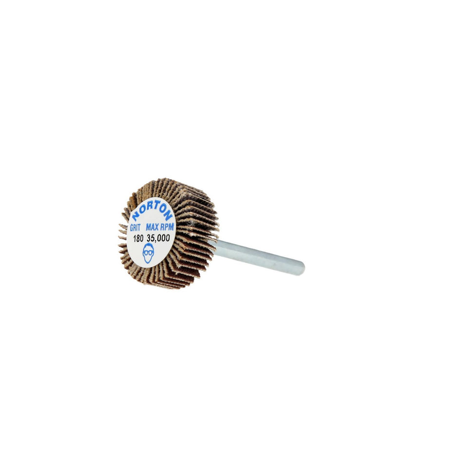 Norton 3/4 x 3/16 in Merit Spindle Flap Wheel P180 Grit R369 Aluminum Oxide, 10-Pack