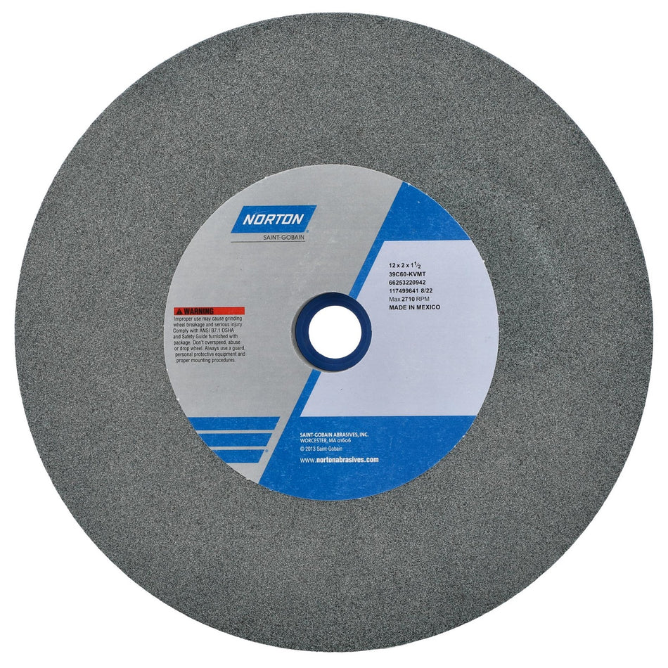 Norton 12 x 2 x 1-1/2 in Bench Straight Wheel 01 39C 60 L VMT