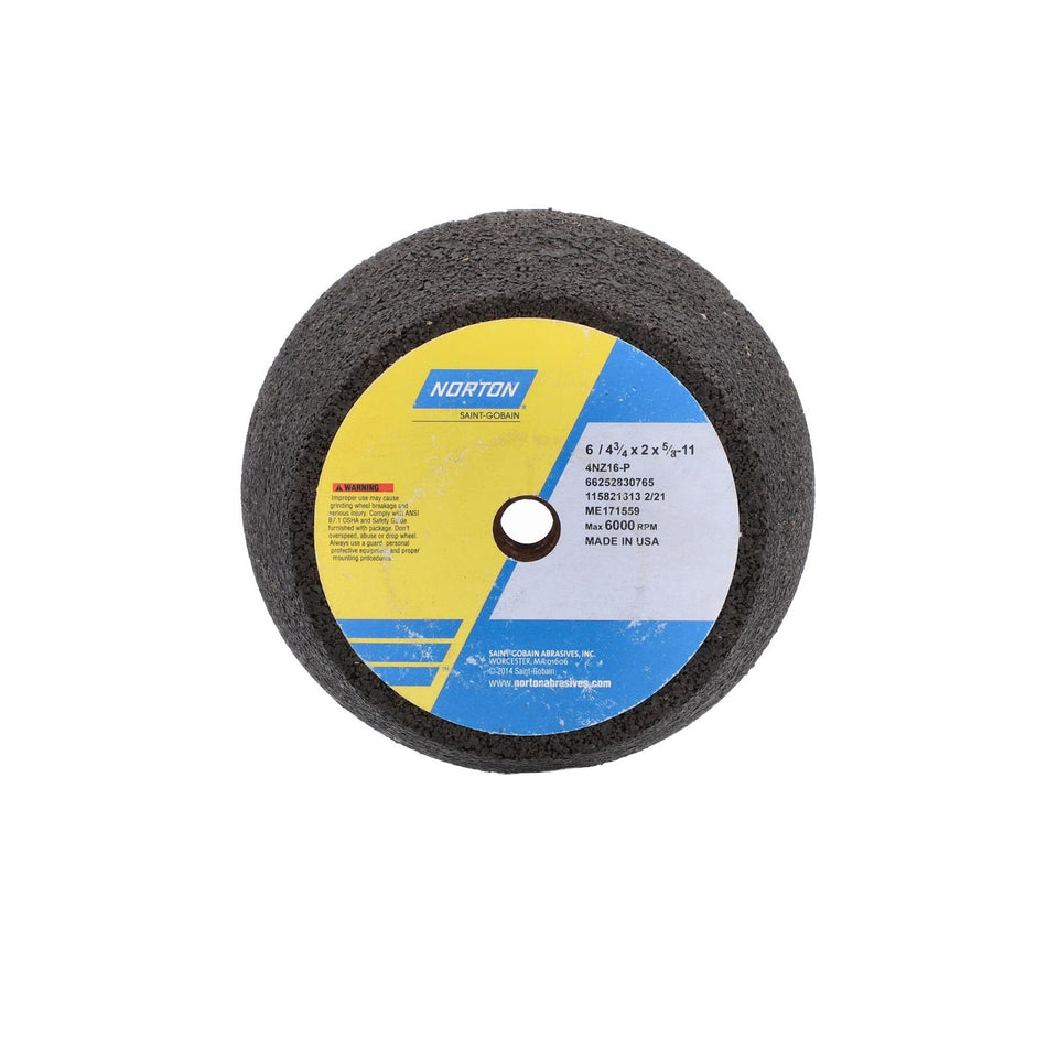 Norton 6 x 2 x 5/8 x 1-1/2 in NorZon Plus Type 11 Portable Snagging Wheel 4NZ 16 T B