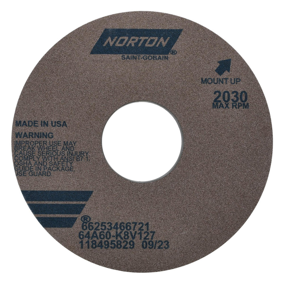 Norton 16 x 2 x 5 in Type 01 Cylindrical Grinding Wheel AO 60 K V127
