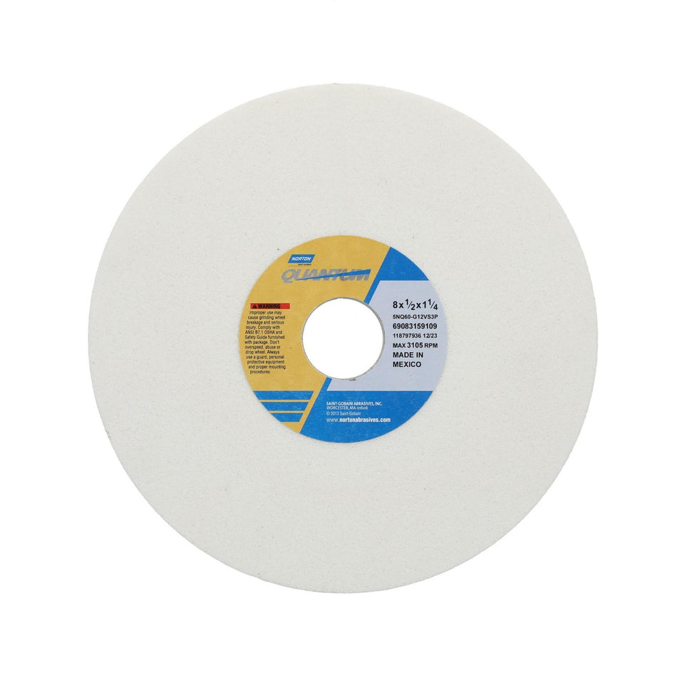 Norton 8 x 1/2 x 1-1/4 in Quantum Type 01 Toolroom Wheel 5NQ 60 G V35P
