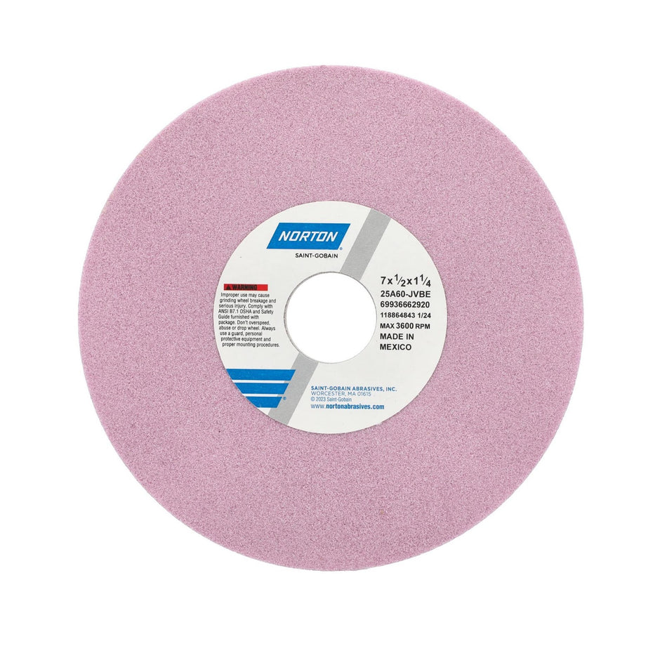 Norton 7 x 1/2 x 1-1/4 in Type 01 Toolroom Wheel 25A 60 J VBE